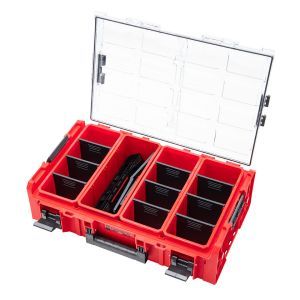 Organizér nářadí Qbrick System ONE 2XL 2.0 RED Ultra HD Custom + Qbrick System ONE Connect adaptéry