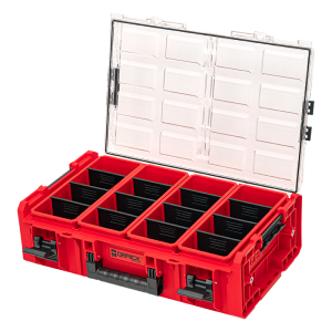 Organizér nářadí Qbrick System ONE 2XL 2.0 RED Ultra HD Custom + Qbrick System ONE Connect adaptéry