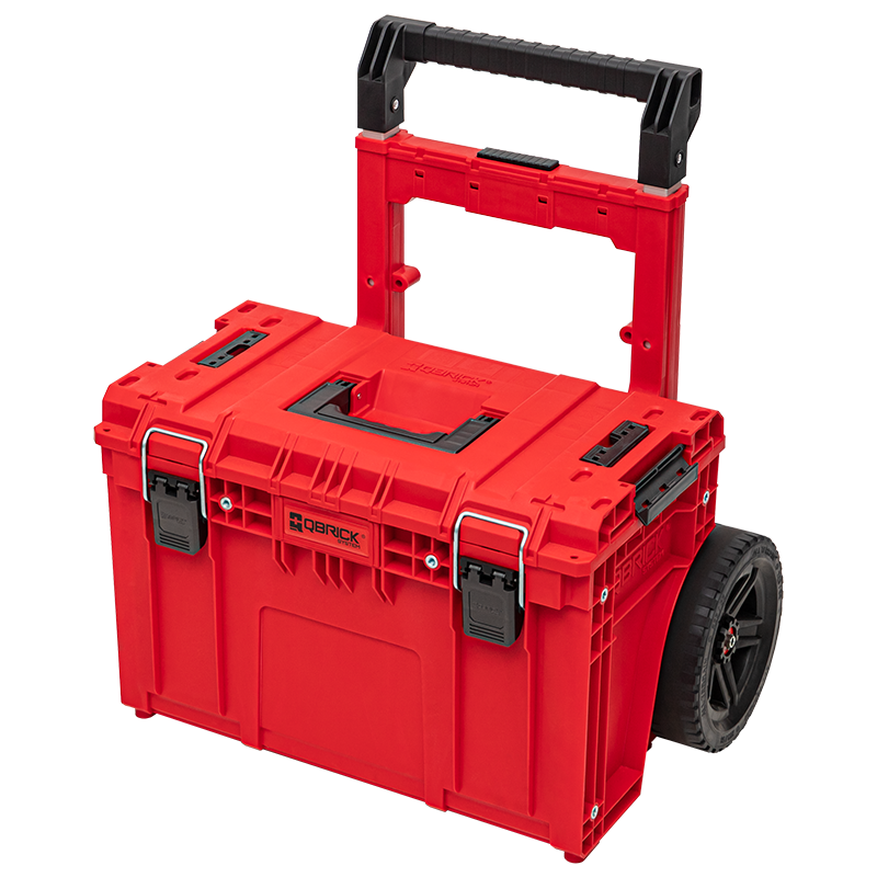 QBRICK SYSTEM Transportroller, rolplank, transportplank, 120 kg draagkracht, One Transport Platform, All Terrain Red Ultra HD, rood, 750 x 542 x 223 mm