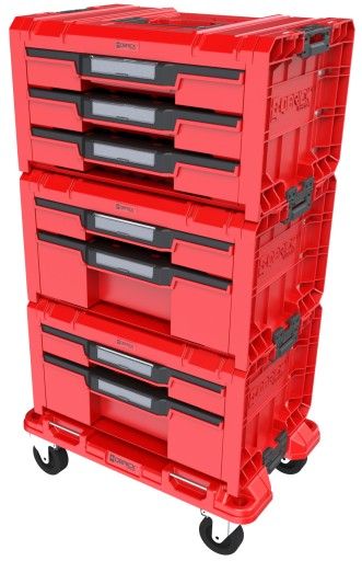 Sestava boxů Qbrick System PRO RED Drawer Workshop set 3