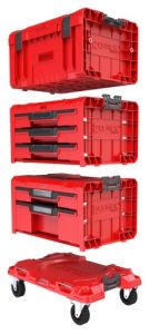 Sestava boxů Qbrick System PRO RED Drawer Workshop set 4