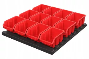 Nástěnný regál s boxy Regular Fixing Wall Set 1 Qbrick System