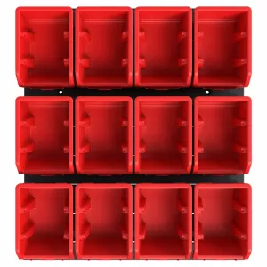 Nástěnný regál s boxy Regular Fixing Wall Set 1 Qbrick System