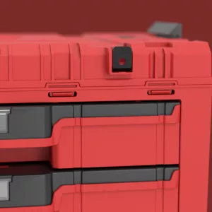 Skříňka Qbrick System PRIME Drawer 3 Toolbox Basic RED Ultra HD