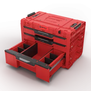Skříňka Qbrick System PRIME Drawer 3 Toolbox Basic RED Ultra HD