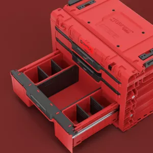 Skříňka Qbrick System PRIME Drawer 3 Toolbox Basic RED Ultra HD