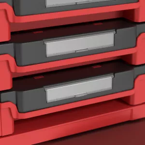 Skříňka Qbrick System PRIME Drawer 4 Toolbox Basic RED Ultra HD