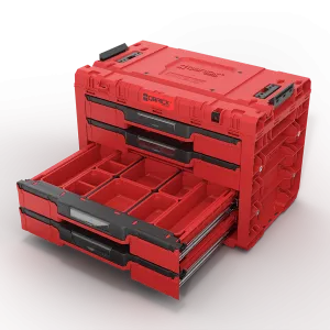 Skříňka Qbrick System PRIME Drawer 4 Toolbox Basic RED Ultra HD