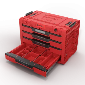Skříňka Qbrick System PRIME Drawer 4 Toolbox Basic RED Ultra HD