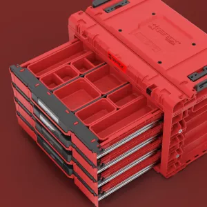 Skříňka Qbrick System PRIME Drawer 4 Toolbox Basic RED Ultra HD