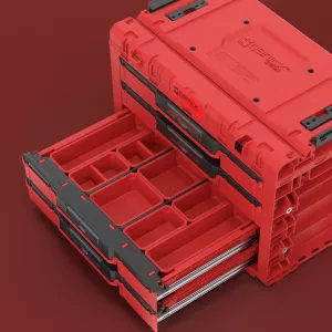 Skříňka Qbrick System PRIME Drawer 4 Toolbox Basic RED Ultra HD